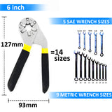 EZ-Grip Multi Function 6'' Universal Hexagon Wrench